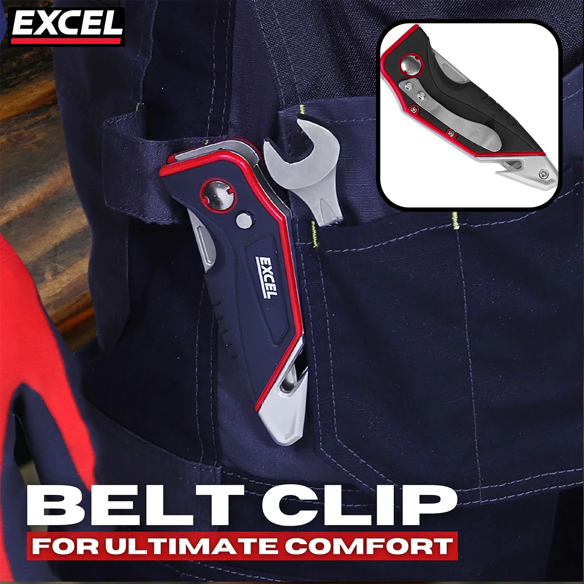 Excel Folding Utility Knife with 5 Blades