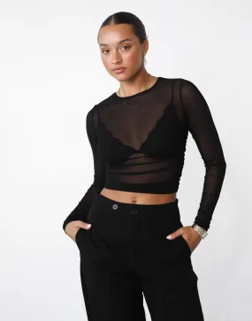 Fusion Long Sleeve Top (Black)