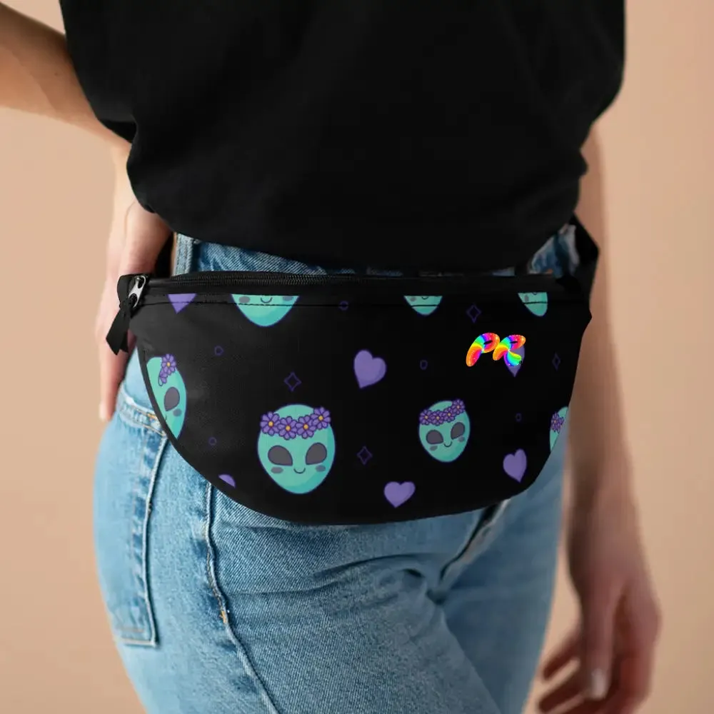 Green and Purple Alien Fanny Pack