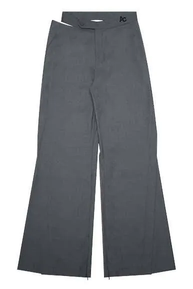 Grey Bite Flip High-Waisted Pants