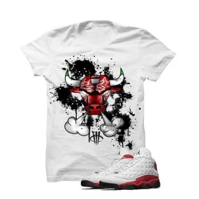 Jordan 13 Chicago White T Shirt (Iron Bull)