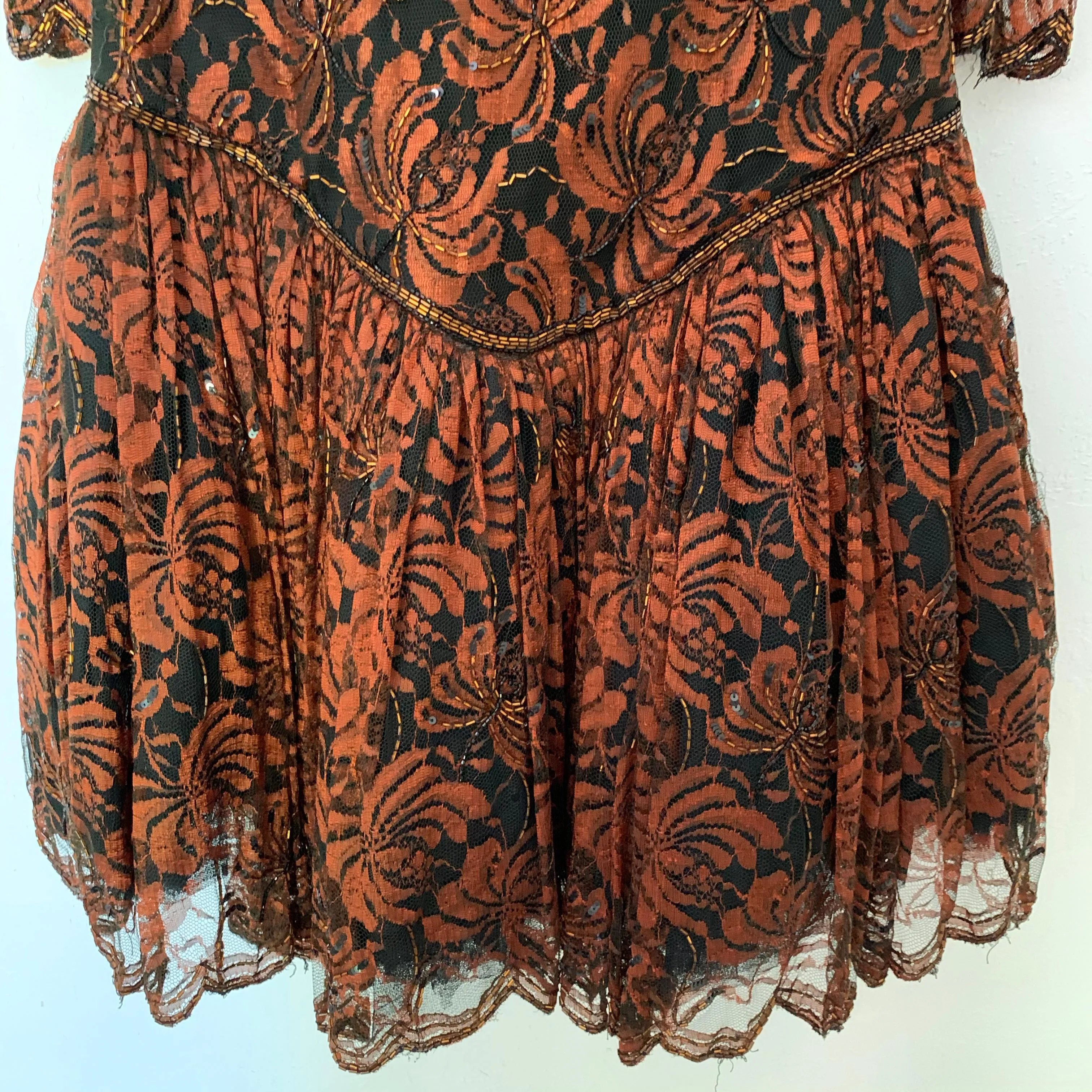 Judith Ann Creations Copper Lace Dress