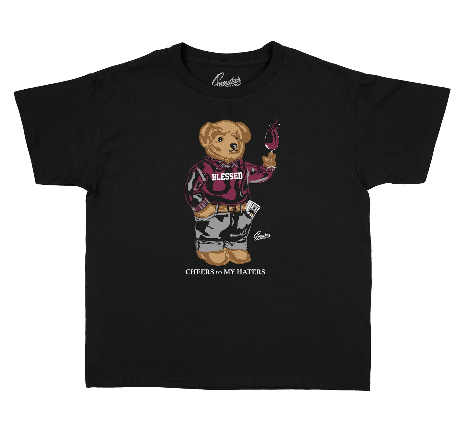 Kids - Burgundy 8 Cheers Bear Shirt