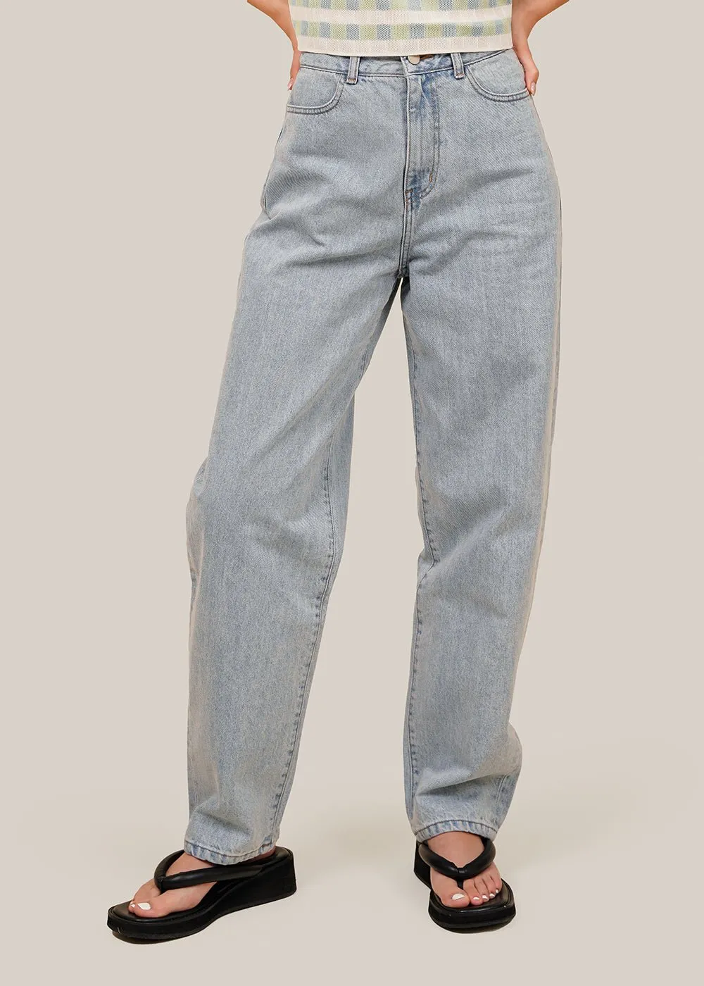 Light Blue Recycled Cotton Denim Jeans