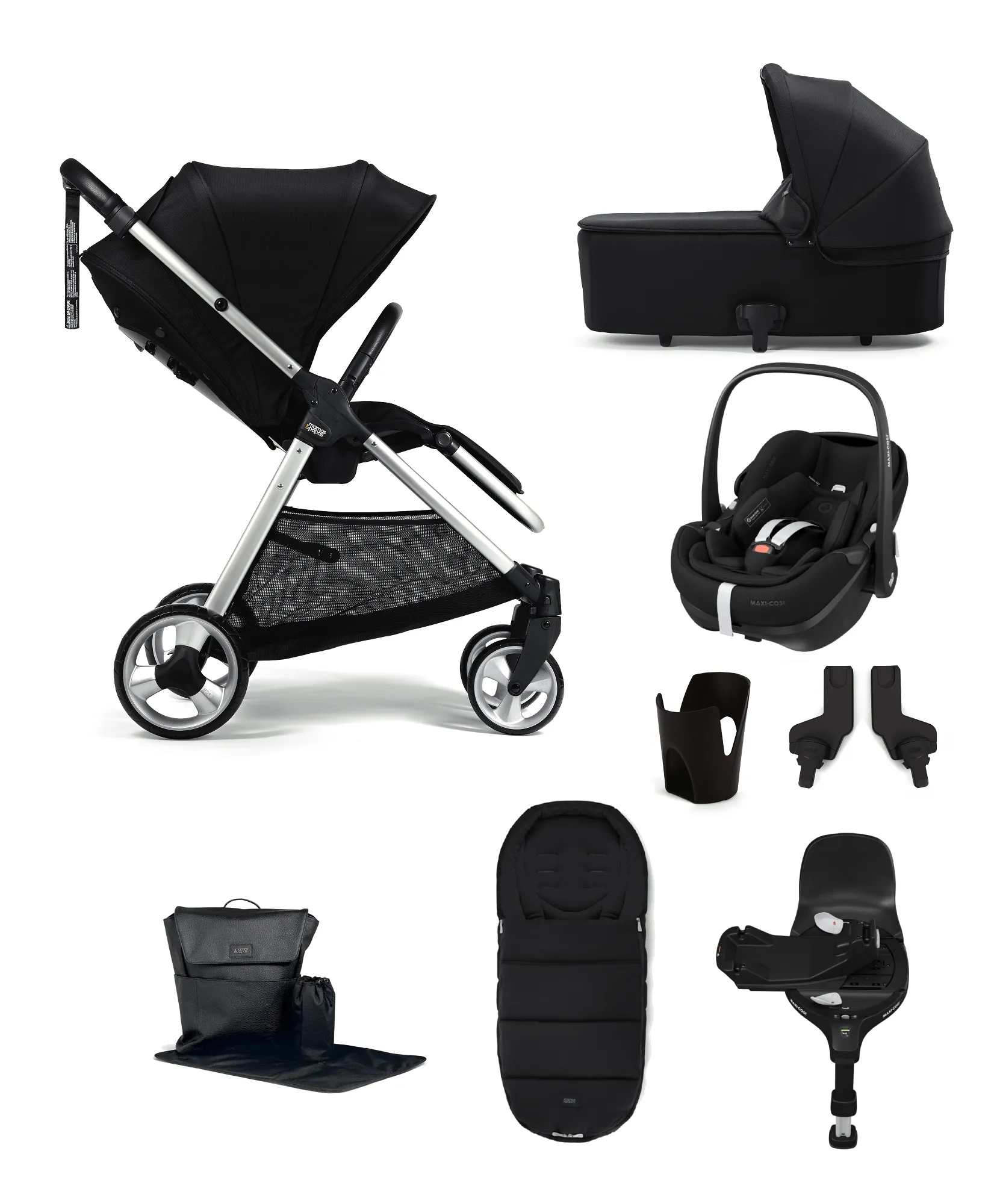 Mamas & Papas Flip XT2 Pebble 360 PRO Complete Travel System - Black