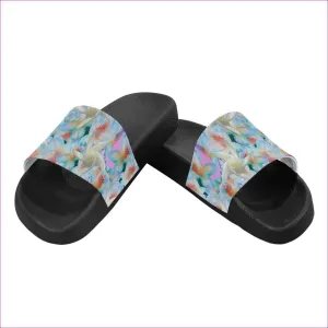 Midnight Floral Womens Slide Sandals