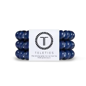 Nantucket Navy - Large Spiral Hair Coils, Hair Ties, 3-pack