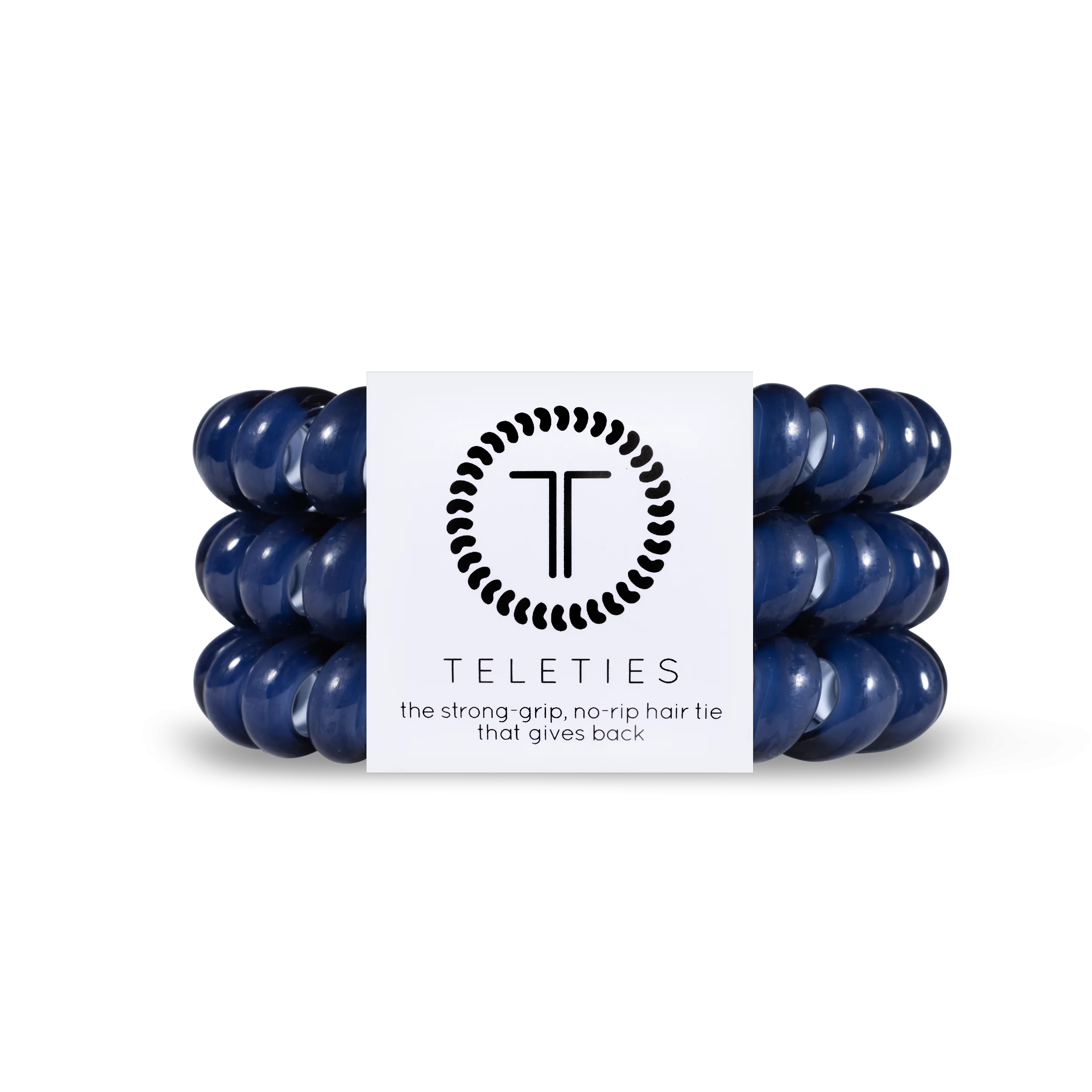 Nantucket Navy - Large Spiral Hair Coils, Hair Ties, 3-pack