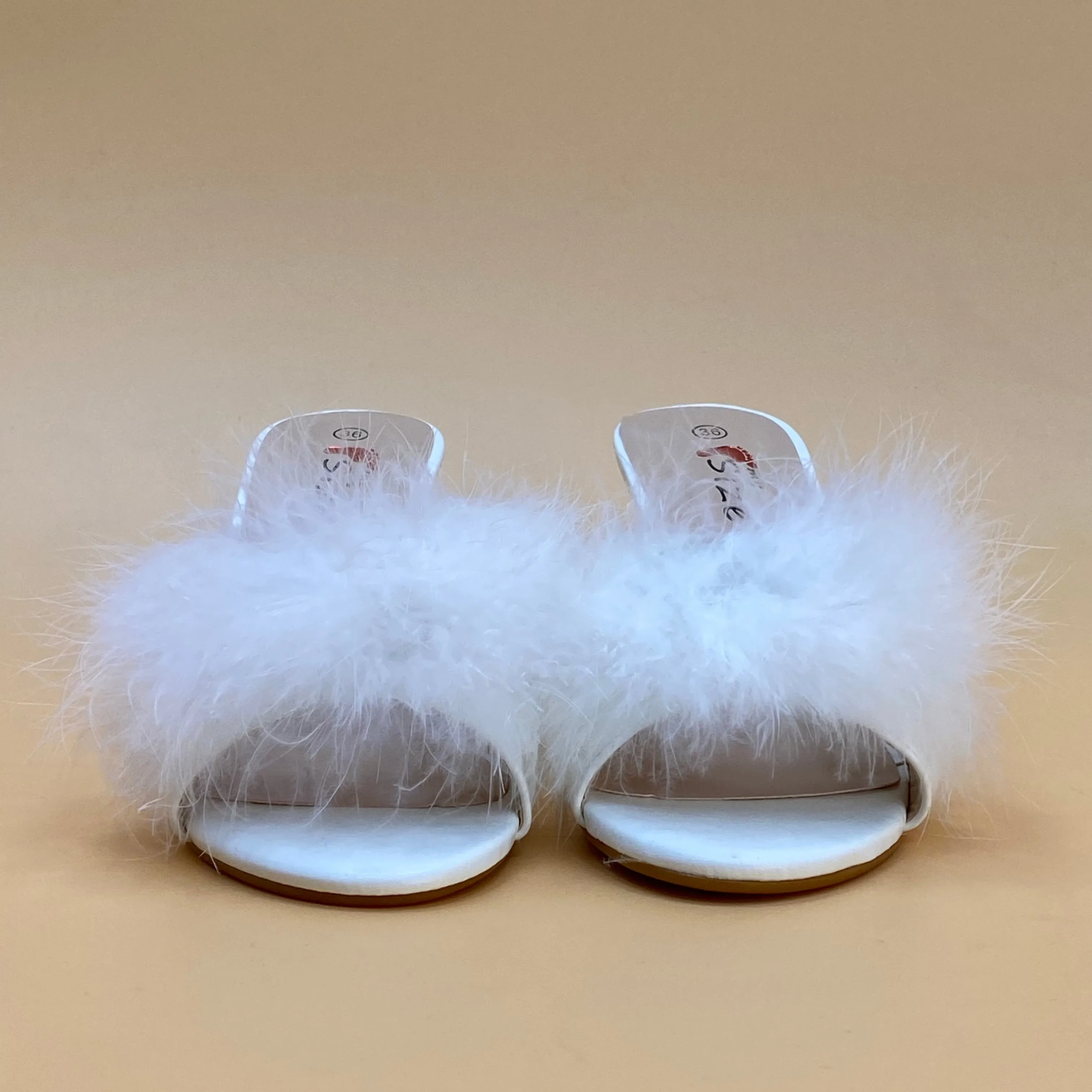 NEW, WOMEN SLIPPERS HEELS 8 CM  W175