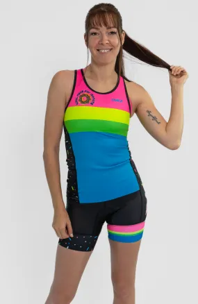 Powered By Donuts Women's Braless Triathlon Tank