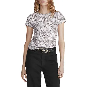 Rag & Bone Womens Cotton Paisley T-Shirt