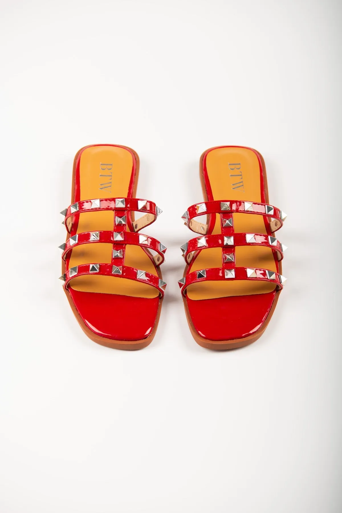 RED STRAP SANDALS