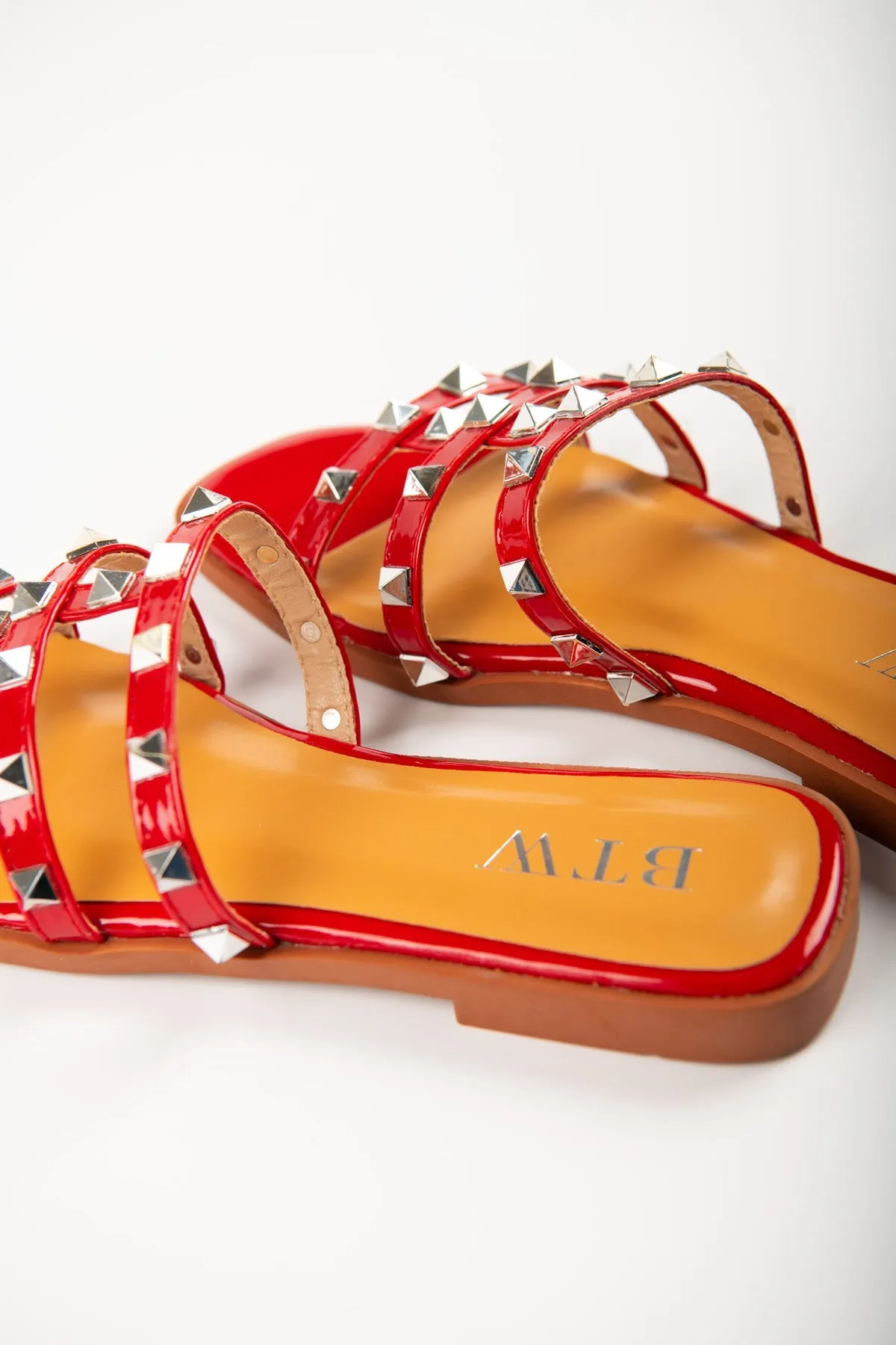 RED STRAP SANDALS