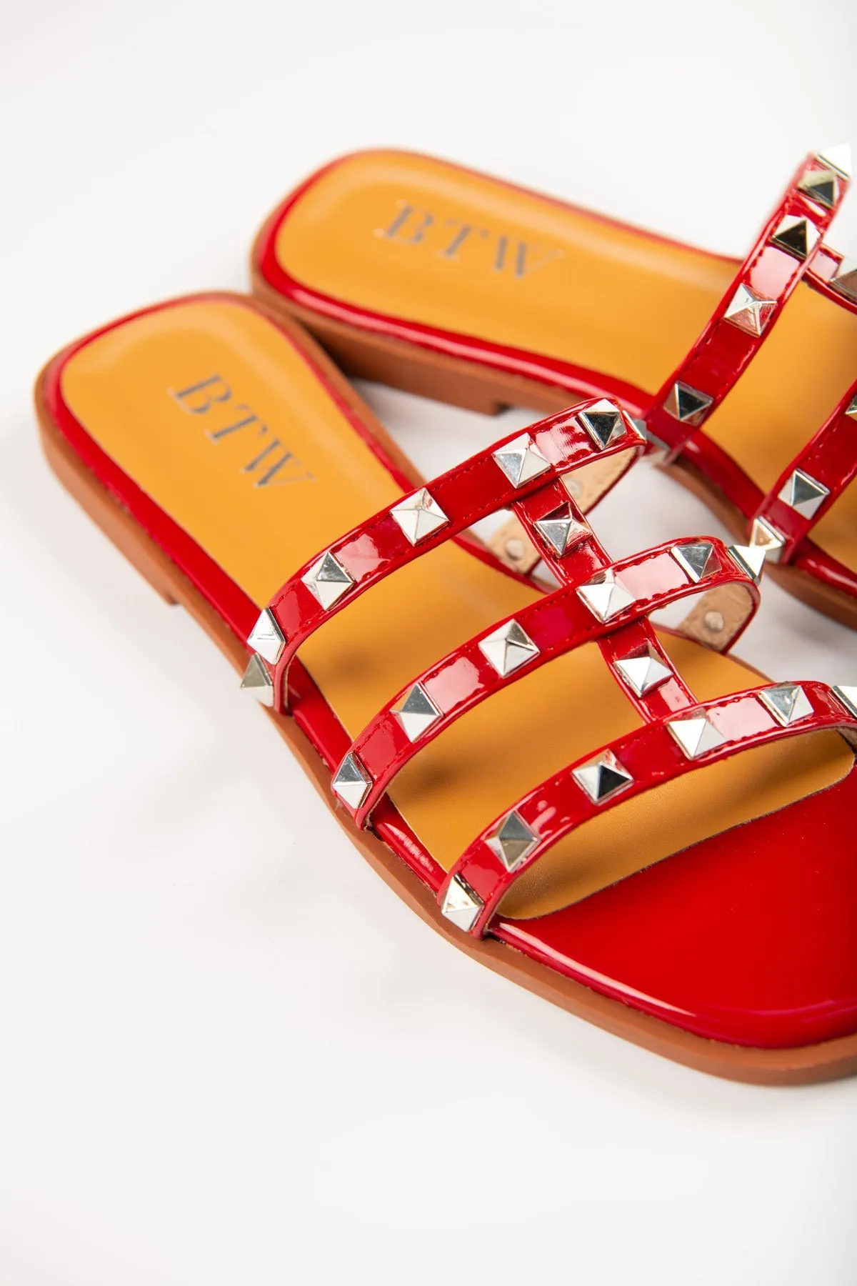 RED STRAP SANDALS