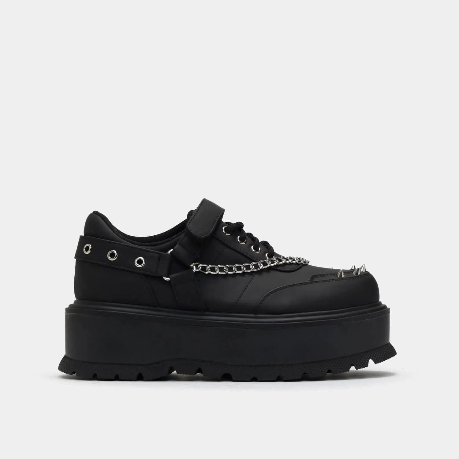 Retrograde Rebel Black Platform Shoes