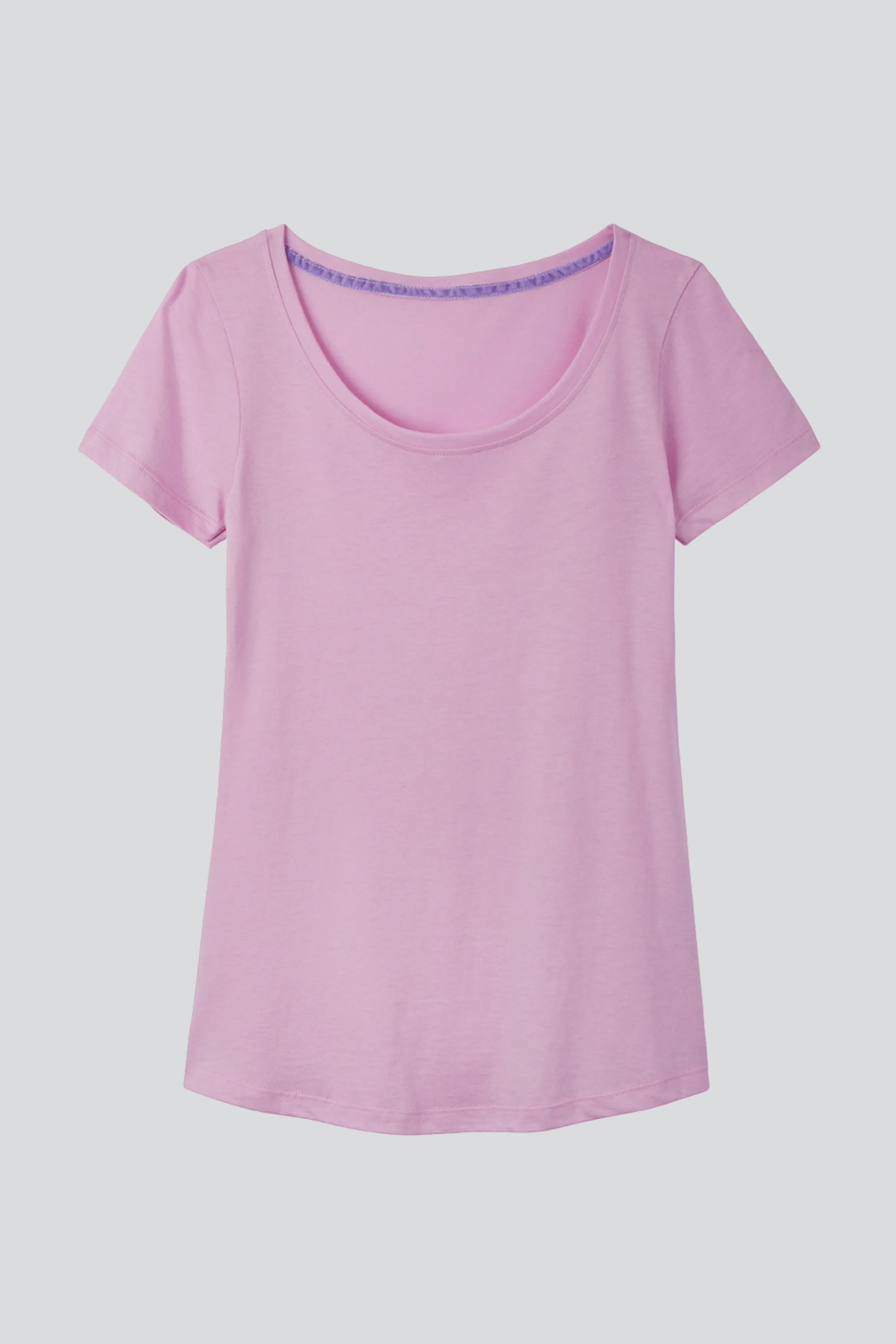 Scoop Neck Cotton TENCEL Modal Blend T-shirt | Multiple Colours