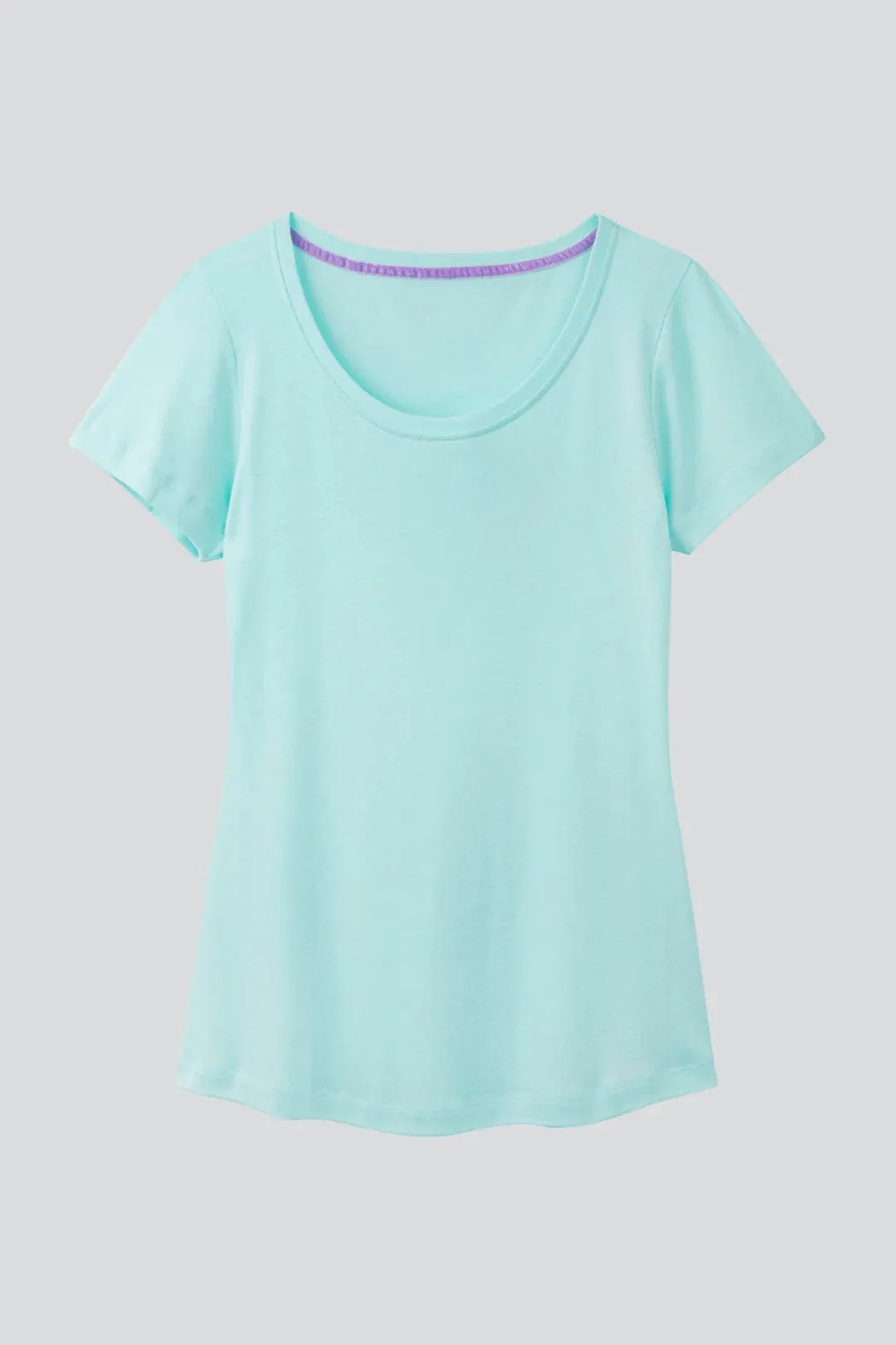 Scoop Neck Cotton TENCEL Modal Blend T-shirt | Multiple Colours