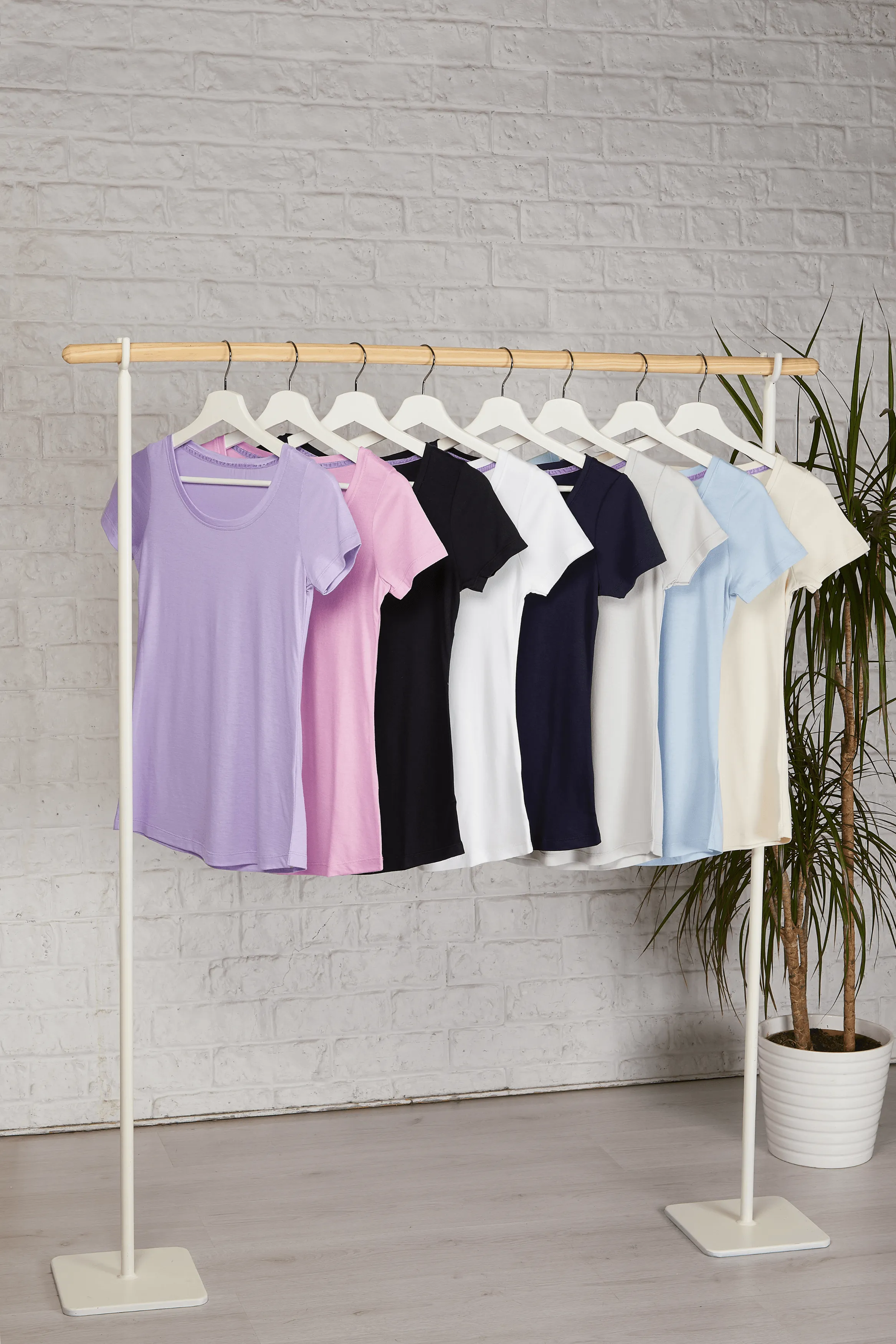 Scoop Neck Cotton TENCEL Modal Blend T-shirt | Multiple Colours