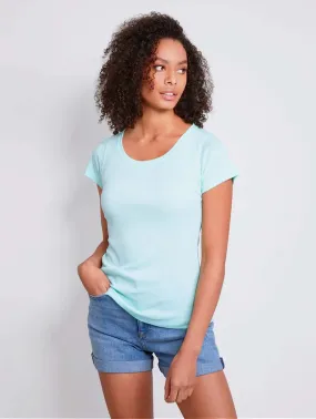 Scoop Neck Cotton TENCEL Modal Blend T-shirt | Multiple Colours