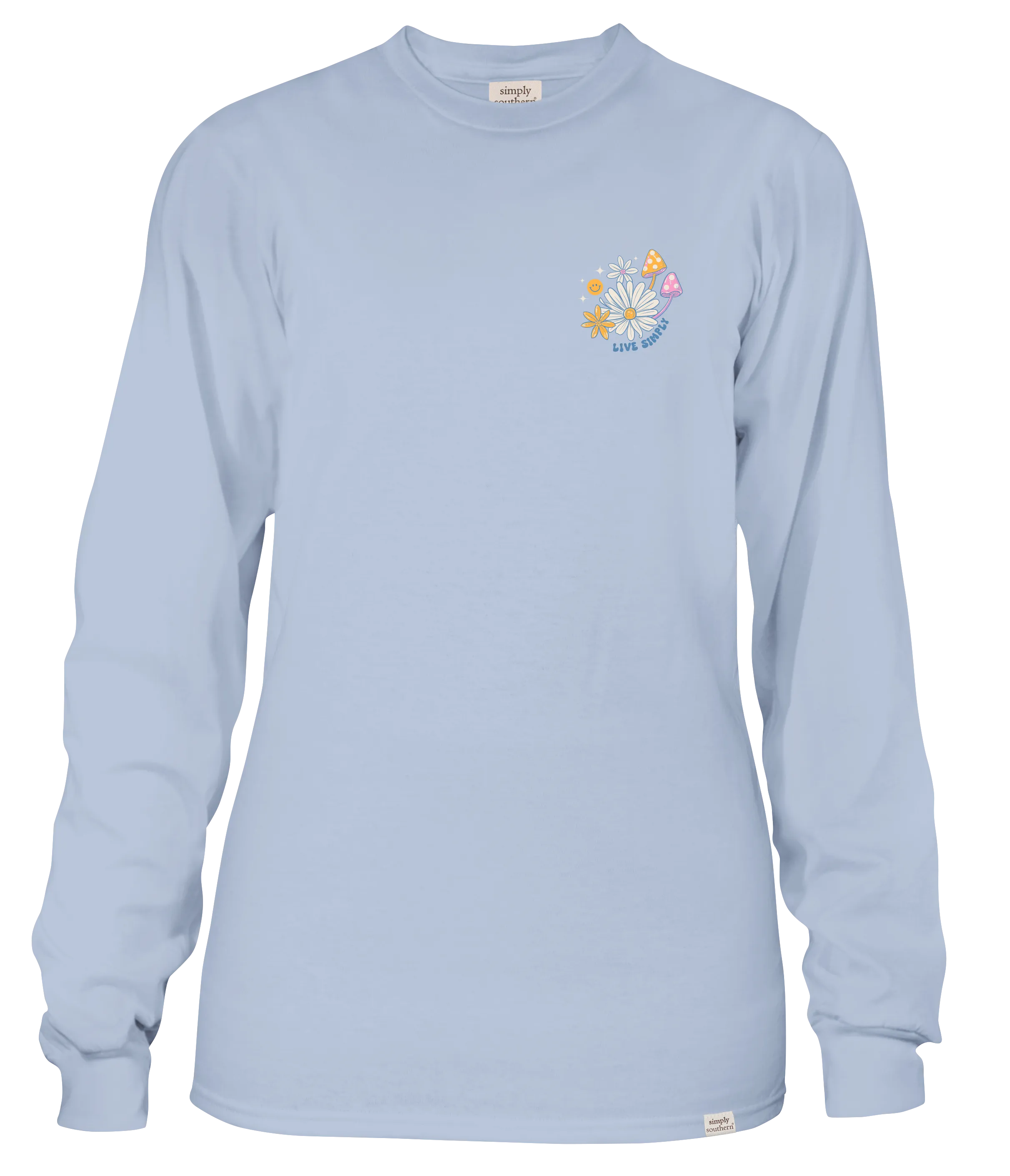 Simply Southern 100% Cotton Long Sleeve T-Shirt - 'Treat Others How You Want to Be Treated' with Floral Design