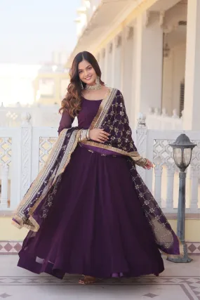 The Perfect Attractive Gown with Dupatta Set