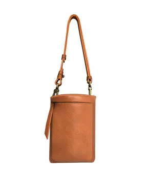 Uma Tan Leather Crossbody Bag