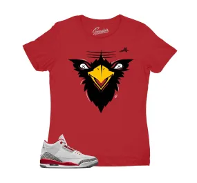 Womens - Cardinal Red 3 Never Fly Face Shirt