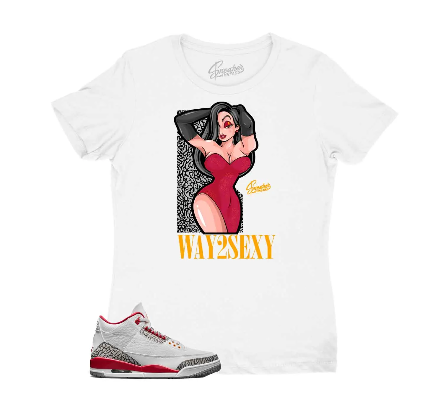 Womens - Retro 3 Cardinal Red Way 2 Sexy Shirt